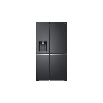 Réfrigérateur LG 674L Side-by-Side avec distributeur d’eau UVnano® en finition noir mat