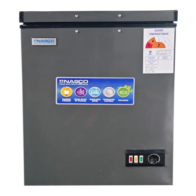 NASCO CONGELATEUR HORIZONTAL UN PANIER GRIS 175L - NAS-175FL-DS