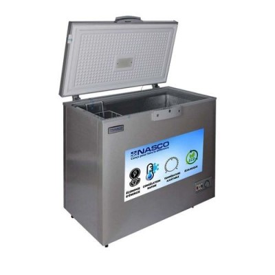 Nasco Congelateur Horizontal - NAS-300FL-DS - 300L (238L Net) - 1 Porte - 1 Panier A L'Int - Dark Silver