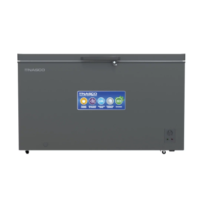 NASCO CONGELATEUR HORIZONTAL UNE PORTE GRIS AVEC SERRURE 448L- NAS-600WA-DS