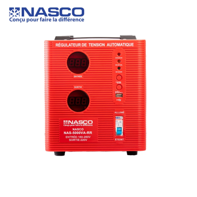NASCO STABILISATEUR AUTOMATIQUE 5000VA COMPTEUR DIGITAL - NAS-5000VA-RR