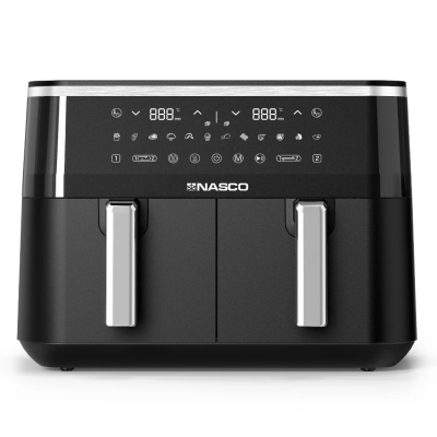 NASCO DOUBLE FRITEUSE A AIR NOIR 9LT (4.5+4.5) ECRAN DIGITAL - AFT1000-GS